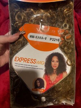 Express HW-KARA-V P2216 Curly Wig in Honey Blonde Brown Mix
